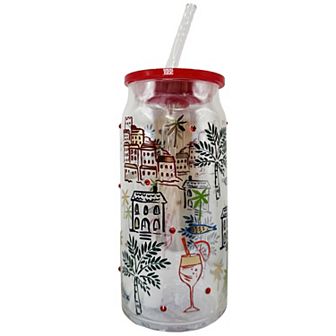 Sheffield Home Mediterranean Rhinestone Glass Tumbler