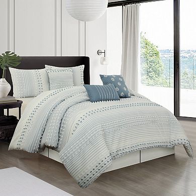 Nanshing Clarion 7 Piece Striped Comforter Set