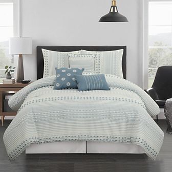 Nanshing Clarion 7 pc Striped Comforter Set