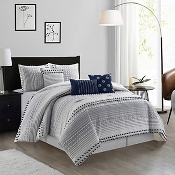 Nanshing Clarion 7 pc Striped Comforter Set