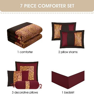 Nanshing Sibyl 7 Piece Floral Comforter Set