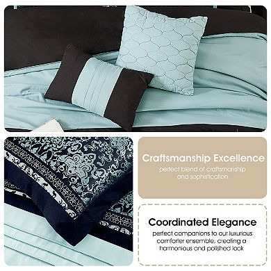 Nanshing Charley 7 Piece Damask Comforter Set