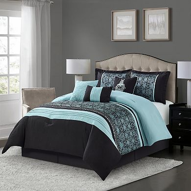 Nanshing Charley 7 Piece Damask Comforter Set