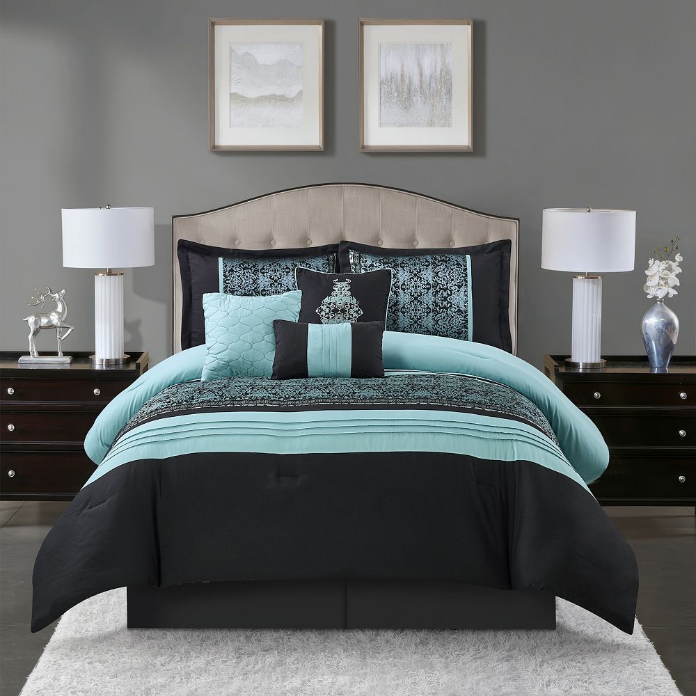 Nanshing Charley 7 Piece Damask Comforter Set