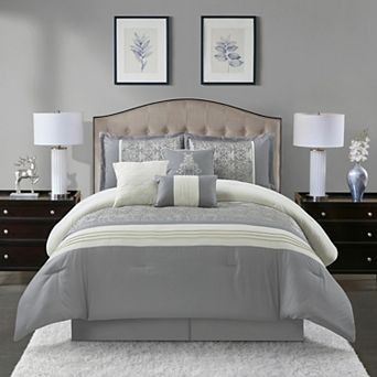 Nanshing Charley 7 pc Damask Comforter Set