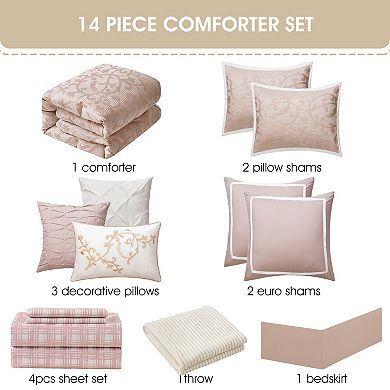 Nanshing Johnella 14 Piece Jacquard Comforter Set