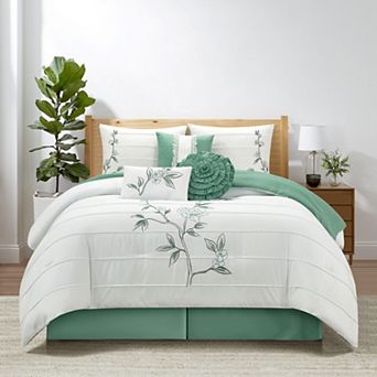 Nanshing Raina 7 pc Floral Comforter Set