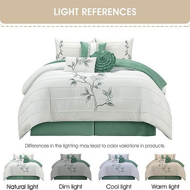 Nanshing Raina 7 Piece Floral Comforter Set