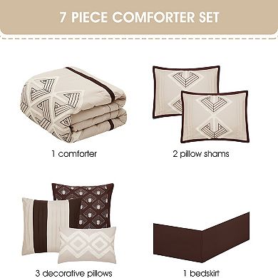 Nanshing Carter 7-Piece Geometric Comforter Set