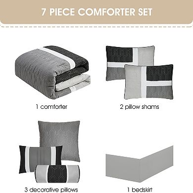 Nanshing Natalia 7 Piece Geometric Comforter Set