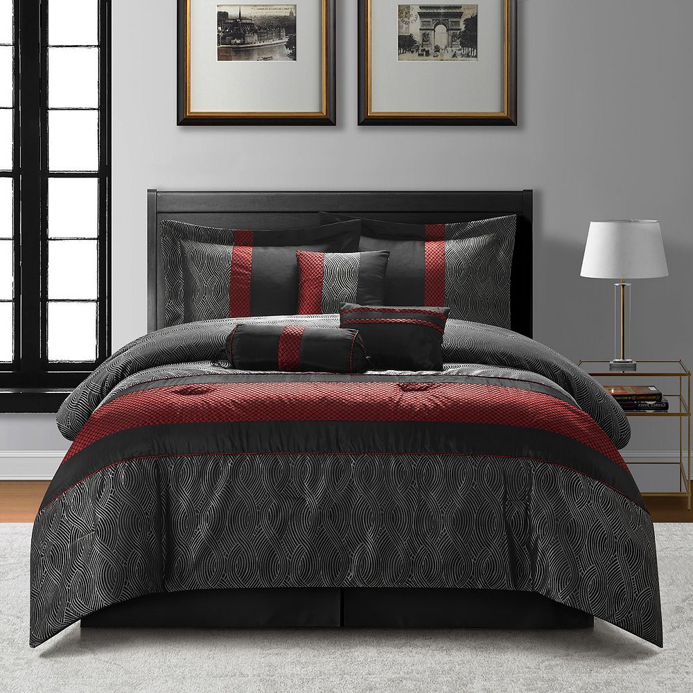 Nanshing Corell 7 Piece Jacquard Comforter Set, image size:1000x1000