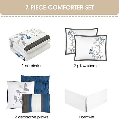 Nanshing Annisa 7 Piece Floral Comforter Set
