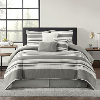 Nanshing Neveah 7 pc Stripe Comforter Set