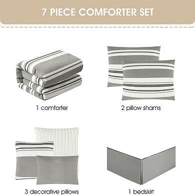 Nanshing Neveah 7-Piece Stripe Comforter Set