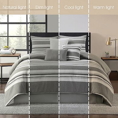 Nanshing Neveah 7-Piece Stripe Comforter Set