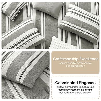 Nanshing Neveah 7-Piece Stripe Comforter Set