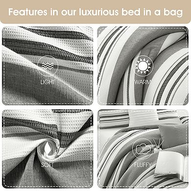 Nanshing Neveah 7-Piece Stripe Comforter Set