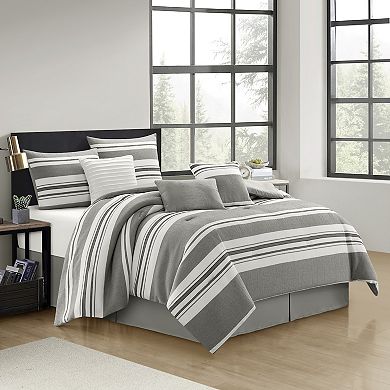 Nanshing Neveah 7-Piece Stripe Comforter Set