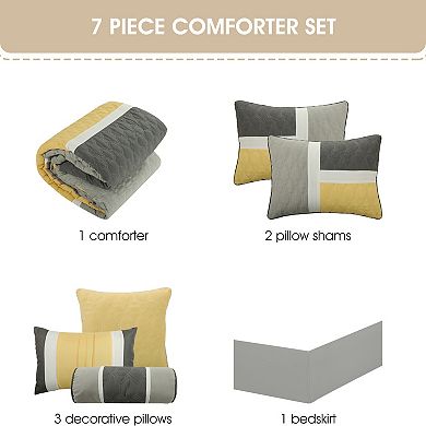 Nanshing Natalia 7 Piece Geometric Comforter Set