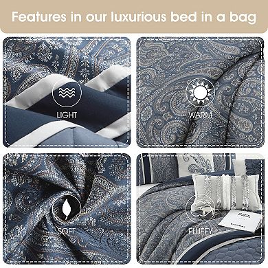 Nanshing Geraldine 7-Piece Paisley Comforter Set