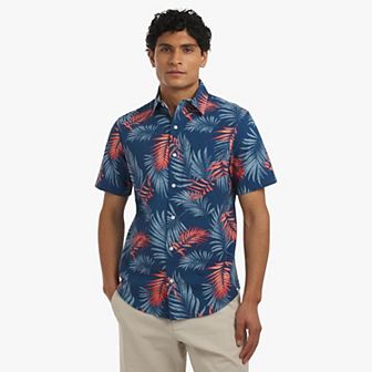 Men's Chaps Short Sleeve Printed Button-Down Shirt