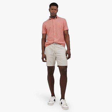 Men's Chaps Short Sleeve Linen Blend Button Down Shirt