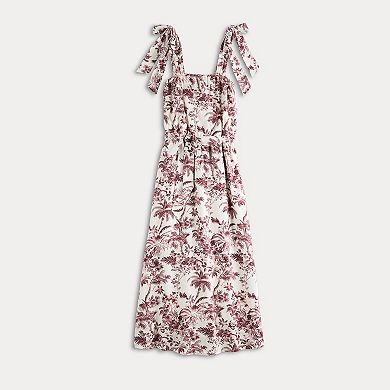 Petite LC Lauren Conrad Tie Strap Tea Length Dress