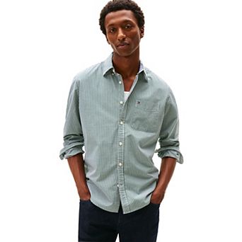 Men's Tommy Hilfiger Mini Gingham Long Sleeve Woven Shirt