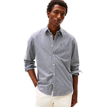 Men's Tommy Hilfiger Mini Gingham Long Sleeve Woven Shirt