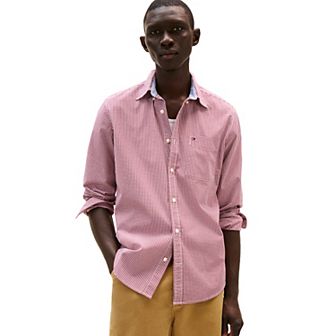 Men's Tommy Hilfiger Mini Gingham Long Sleeve Woven Shirt