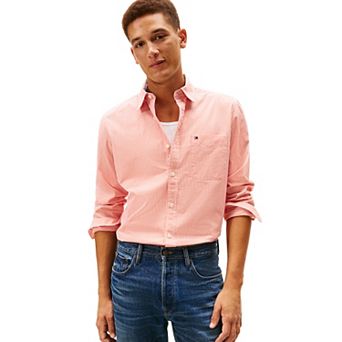 Men's Tommy Hilfiger Mini Gingham Long Sleeve Woven Shirt