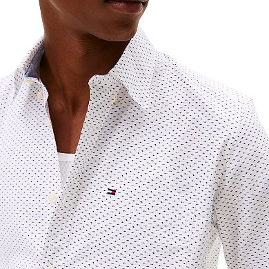 Men's Tommy Hilfiger Mini Print Long Sleeve Woven Shirt