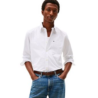 Men's Tommy Hilfiger Mini Print Long Sleeve Woven Shirt