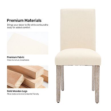 Unikome 2 Pack Stylish Modern Upholstered Dining Chairs