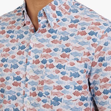 Men's Chaps Short Sleeve Performance Button Down Shirt
