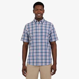 Men's Chaps Short Sleeve Performance Button Down Shirt