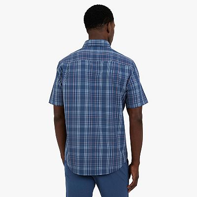 chaps short sleeve dress shirts CHAPS RALPH LAUREN Mens Red Button Down Shirt L Classic Cotton Casual
