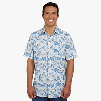 Men's Chaps Short Sleeve Performance Button Down Shirt