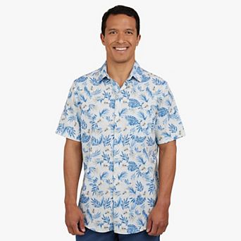 Men's Chaps Short Sleeve Performance Button Down Shirt