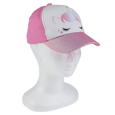 Girls Elli by Capelli Unicorn Glitter Baseball Hat