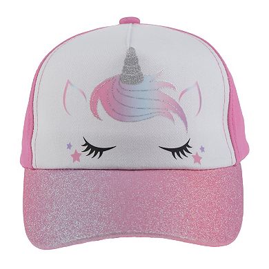 Girls Elli by Capelli Unicorn Glitter Baseball Hat