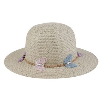 Girls Elli by Capelli Floppy Hat with Butterfly Trim