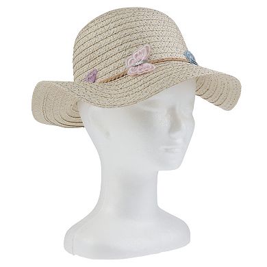 Girls Elli by Capelli Floppy Hat with Butterfly Trim