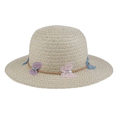 Girls Elli by Capelli Floppy Hat with Butterfly Trim