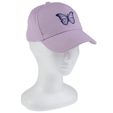 Girls Elli by Capelli Embroidered Butterfly Baseball Hat