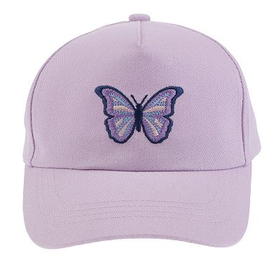 Girls Elli by Capelli Embroidered Butterfly Baseball Hat