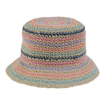 Elli by Capelli Girls' Striped Crochet Bucket Hat