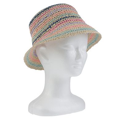 Elli by Capelli Girls' Striped Crochet Bucket Hat