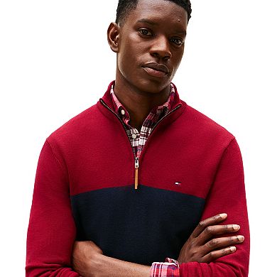 Men's Tommy Hilfiger Colorblock Quarter Zip Sweater