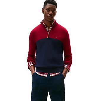 Men's Tommy Hilfiger Colorblock Quarter Zip Sweater
